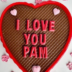 Large Personalized Chocolate Heart For Valentines Gift/For Sweetheart Gift/Anniversary Gift