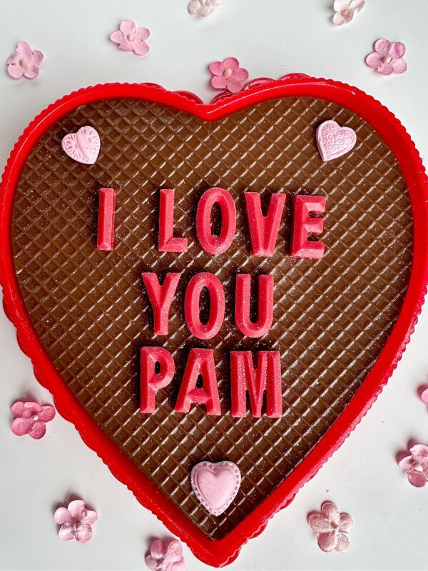 Large Personalized Chocolate Heart For Valentines Gift/For Sweetheart Gift/Anniversary Gift