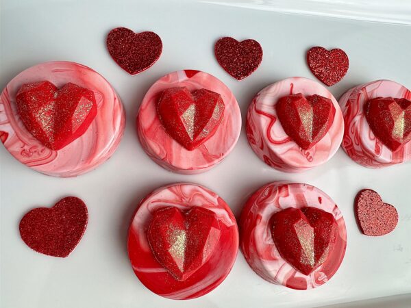 12-Marbleized Chocolate Covered Oreos with Hearts/Valentine Gift/Party Favors/Valentine Party/Sweetheart Gift - Image 6