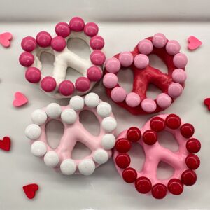 12-Valentine Chocolate Covered Pretzel Hearts With M&M’s For Valentine’s Day/Valentines Day Gift/Special Occasion/Anniversary Gift
