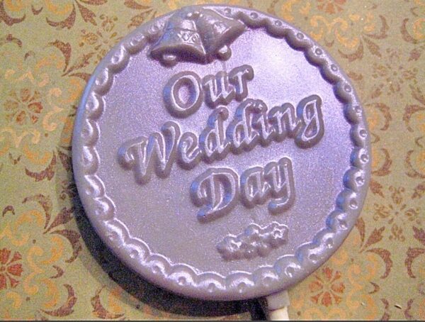 12 Chocolate-Our Wedding Day-Lollipop Favors - Image 2