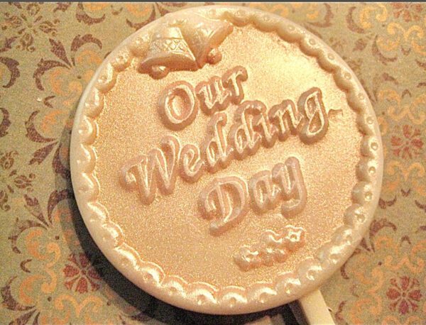 12 Chocolate-Our Wedding Day-Lollipop Favors - Image 3