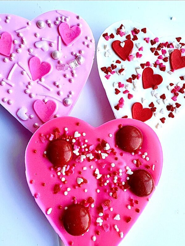 12-Chocolate Heart Lollipops For Birthday Gift/Anniversary Gift/Special Occasion/Any Occasion - Image 2