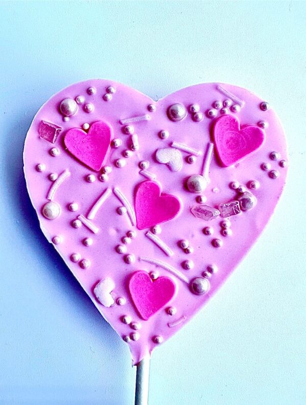12-Chocolate Heart Lollipops For Birthday Gift/Anniversary Gift/Special Occasion/Any Occasion - Image 4