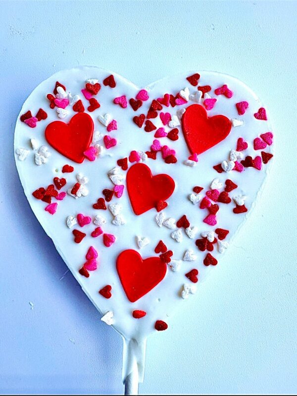 12-Chocolate Heart Lollipops For Birthday Gift/Anniversary Gift/Special Occasion/Any Occasion - Image 5