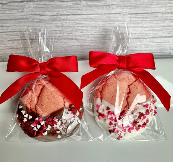 1 Dozen Chocolate Dipped Strawberry Cookies For Valentine Party Favors/Valentine Gift/Party Favors - Image 9