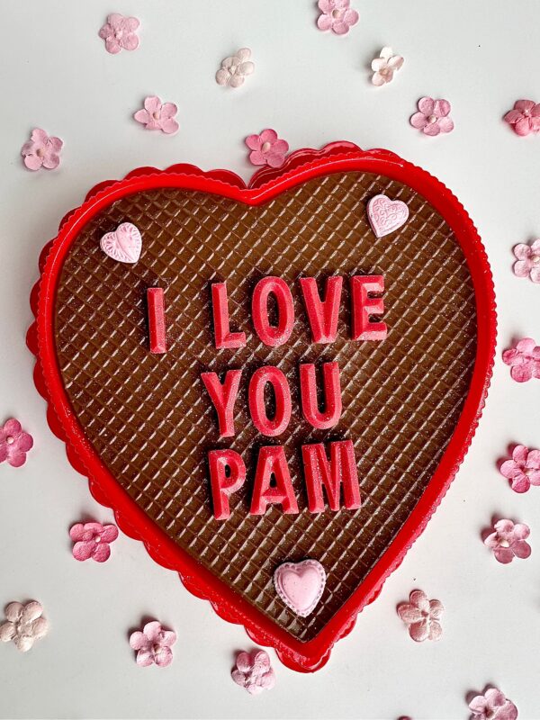 Large Personalized Chocolate Heart For Valentines Gift/For Sweetheart Gift/Anniversary Gift - Image 6