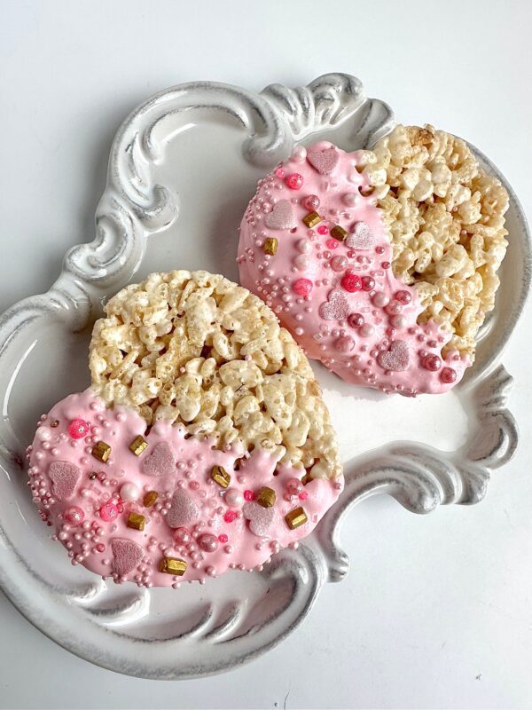 12-Rice Krispie Treat Hearts For Valentines Day Party/Valentine Gift/Party Favors/Heart Themed Party/Birthday Party/Sweetheart Gift - Image 4