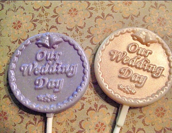 12 Chocolate-Our Wedding Day-Lollipop Favors