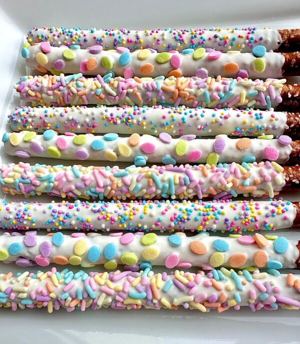 12-Easter White Chocolate Covered Pretzels/For Easter Gift/Easter Basket Treats/Easter Chocolate - Image 3