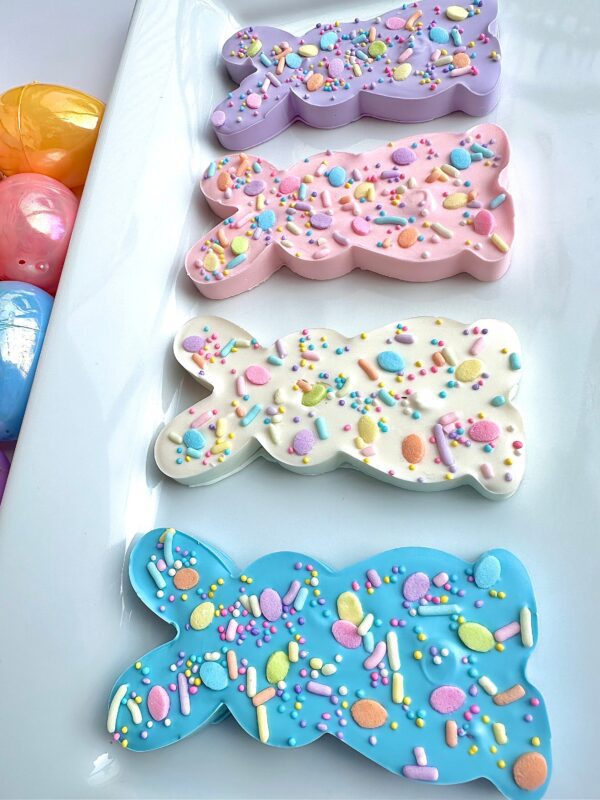 12-Chocolate Sprinkled Bunnies For Easter/Easter Basket Treats/Party Favors/Bunny Chocolates - Image 3