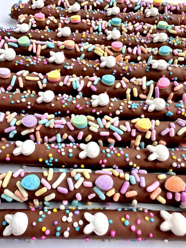 12-Easter Milk Chocolate Covered Pretzels/For Easter Gift/Easter Basket Treats/Easter Chocolate - Image 3