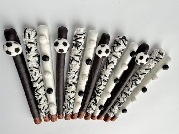 12-Soccer Themed Chocolate Covered Pretzel Rods For Soccer Party/Soccer Game/Soccer Fan/Party Favors - Image 7