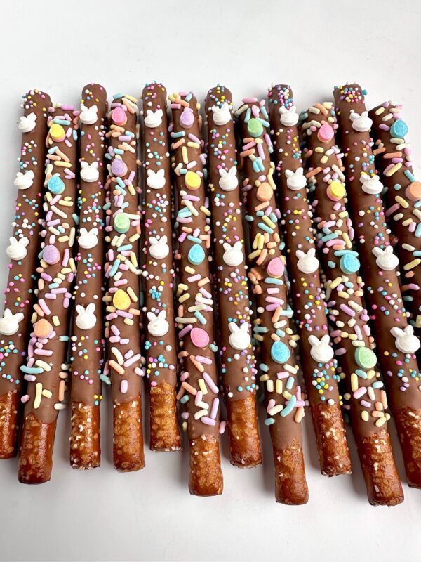12-Easter Milk Chocolate Covered Pretzels/For Easter Gift/Easter Basket Treats/Easter Chocolate - Image 5