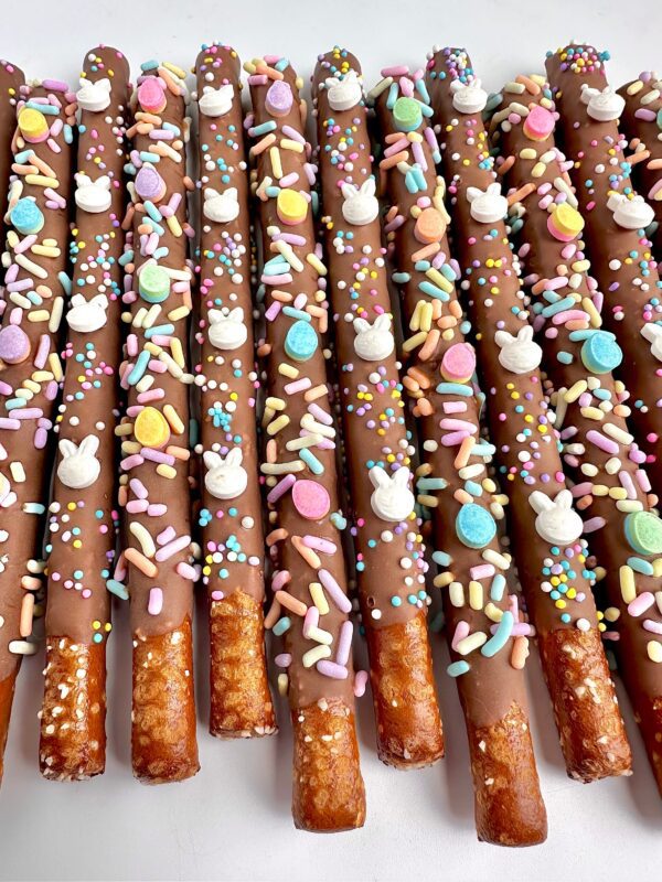 12-Easter Milk Chocolate Covered Pretzels/For Easter Gift/Easter Basket Treats/Easter Chocolate - Image 6