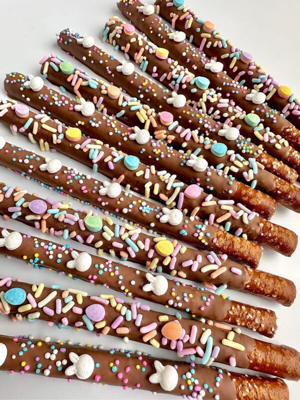 12-Easter Milk Chocolate Covered Pretzels/For Easter Gift/Easter Basket Treats/Easter Chocolate - Image 7