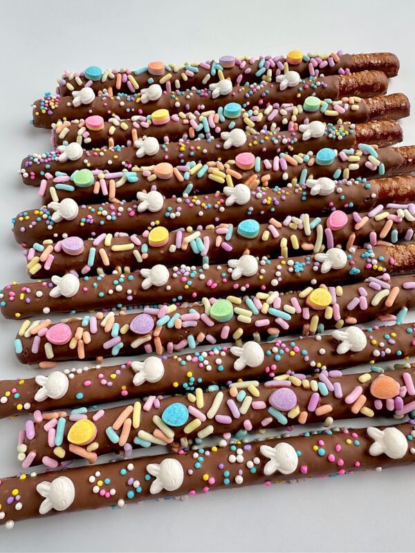 12-Easter Milk Chocolate Covered Pretzels/For Easter Gift/Easter Basket Treats/Easter Chocolate - Image 8
