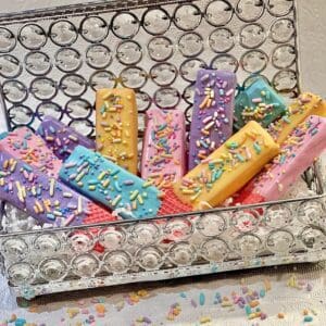 12- Chocolate Dipped Sugar Wafers For Mother’s Day/Birthday/Baby Shower/Gift/Spring