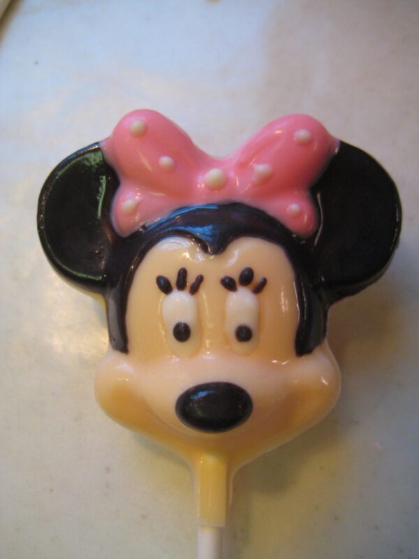 12-Minnie Mouse Chocolate Lollipops - Image 2