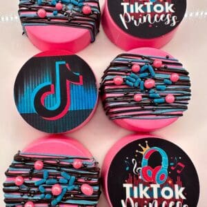 12-Tik Tok Chocolate Covered Oreos For Birthday Favors/Birthday Party/Tik Tok Party