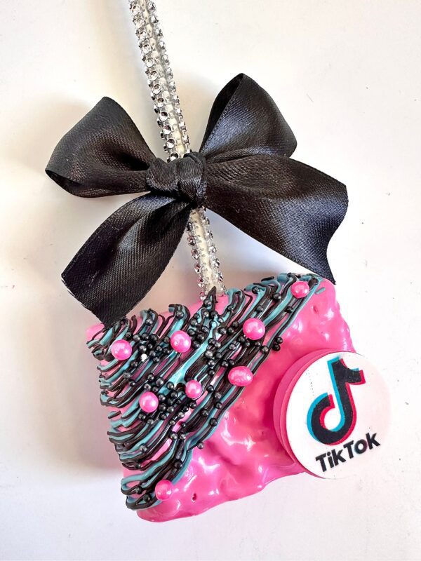 12-TikTok Themed Chocolate Covered Rice Krispie Treats For Birthday Party/Party Favors/Tik Tok party - Image 4