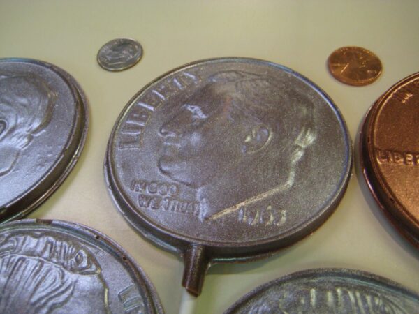 12-Chocolate Coin Lollipops For Birthday Party/Party Favors - Image 5