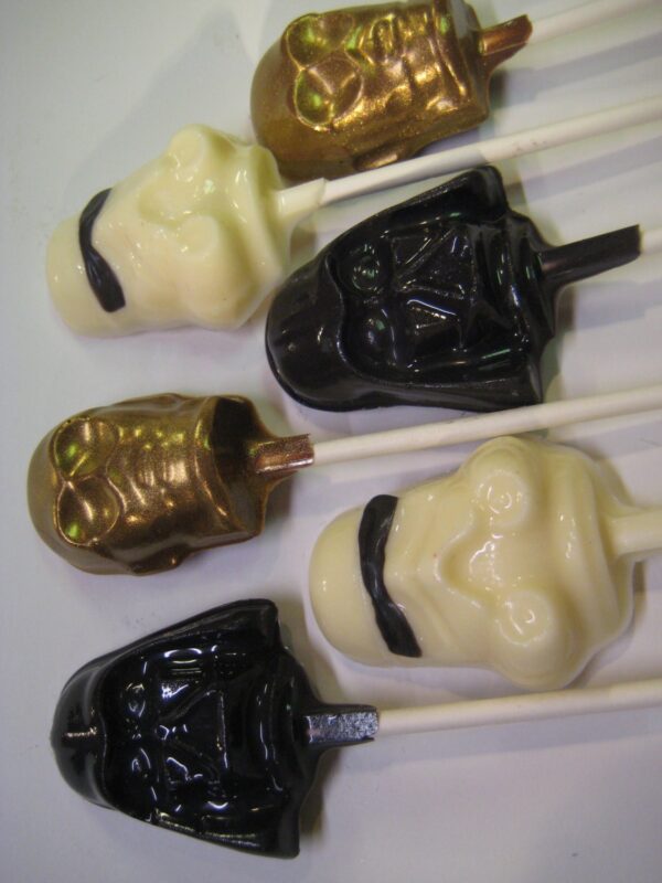 12-Star War Chocolate Head Lollipop Favors For Birthday Party/Kids Party/Party Favors - Image 3