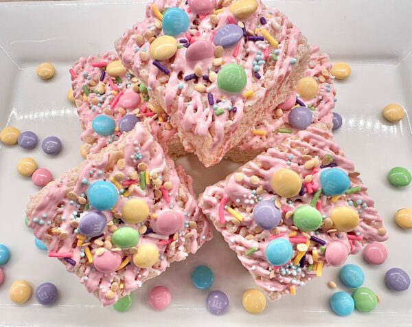 12-Extra Thick Rice Krispie Treat Squares For Birthday Party/Sweetheart Gift/Sweet Sixteen/Party Favors - Image 2