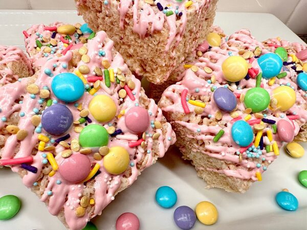 12-Extra Thick Rice Krispie Treat Squares For Birthday Party/Sweetheart Gift/Sweet Sixteen/Party Favors - Image 3