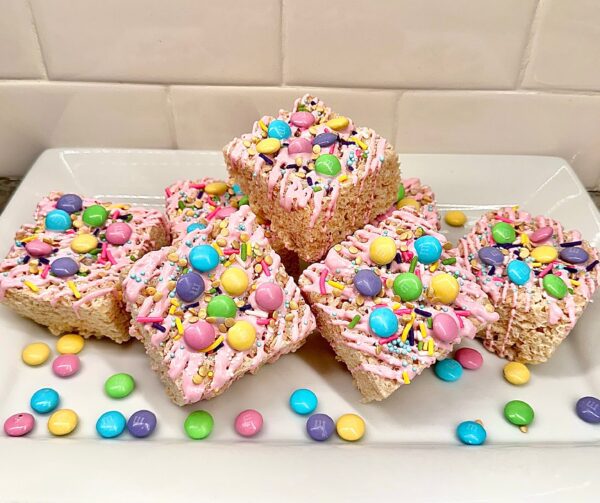 12-Extra Thick Rice Krispie Treat Squares For Birthday Party/Sweetheart Gift/Sweet Sixteen/Party Favors - Image 4