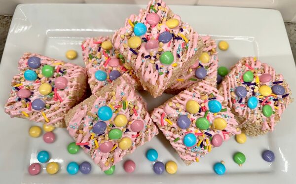 12-Extra Thick Rice Krispie Treat Squares For Birthday Party/Sweetheart Gift/Sweet Sixteen/Party Favors - Image 6