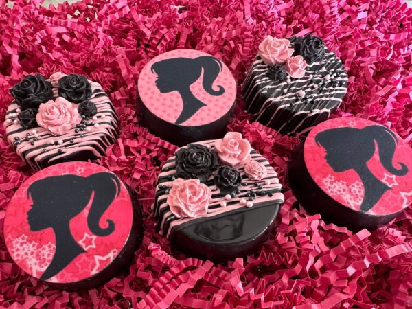 12-Barbi Chocolate Covered Oreos For Birthday Party/Barbi Party/Barbi Theme/Party Favors - Image 6
