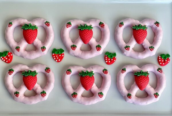 12-Sweet Strawberry Chocolate Covered Pretzels  For Birthday Gift/Anniversary Gift/Special Occasion/Baby Shower/Party Favors - Image 5