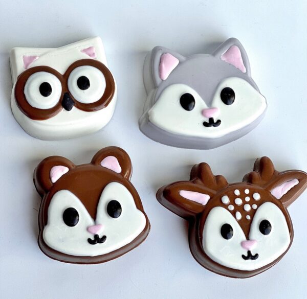 12-Woodland Animals Chocolate Covered Oreo Favors For Birthday Party/Party Favors
