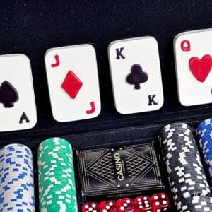 12-White Chocolate Playing Cards For Casino Night/Gambler Gift/Poker Night