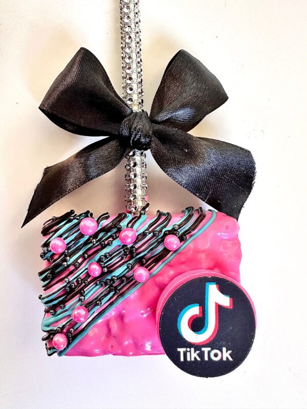 12-TikTok Themed Chocolate Covered Rice Krispie Treats For Birthday Party/Party Favors/Tik Tok party - Image 6