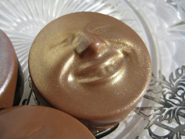 12-Milk Chocolate Happy Face Chocolate Covered Oreo Favors With Metallic Finish For Any Occasion - Image 2