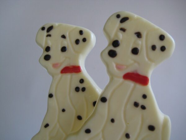 24-White Chocolate Dalmatian Lollipop Favors - Image 2