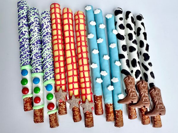 12-Toy Story Themed Chocolate Covered Pretzels For Birthday Party/Buzz Lightyear/Woody/Party Favor - Image 5