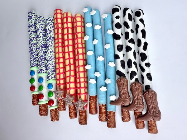 12-Toy Story Themed Chocolate Covered Pretzels For Birthday Party/Buzz Lightyear/Woody/Party Favor - Image 7