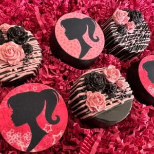 12-Barbi Chocolate Covered Oreos For Birthday Party/Barbi Party/Barbi Theme/Party Favors