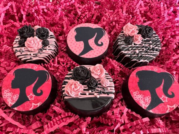 12-Barbi Chocolate Covered Oreos For Birthday Party/Barbi Party/Barbi Theme/Party Favors - Image 4