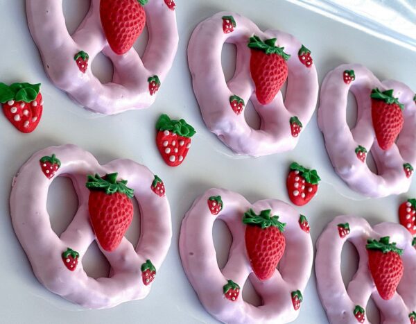 12-Sweet Strawberry Chocolate Covered Pretzels  For Birthday Gift/Anniversary Gift/Special Occasion/Baby Shower/Party Favors - Image 7