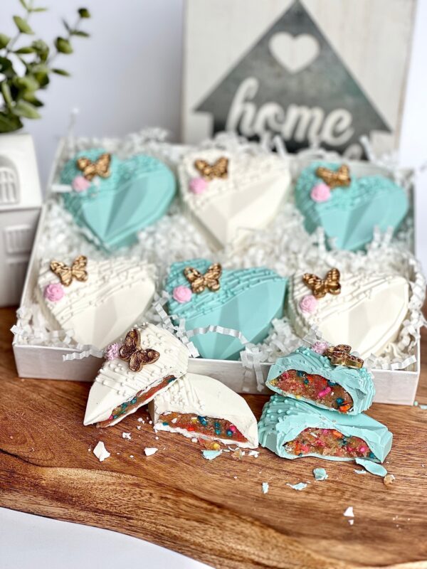 6 Heart Cake Bites Gift Box Set For Birthday Gift/Wedding Gift/Sweet Sixteen - Image 2