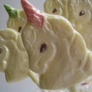 12-White Chocolate Unicorn Lollipops