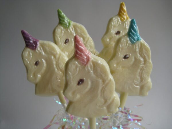 12-White Chocolate Unicorn Lollipops - Image 3