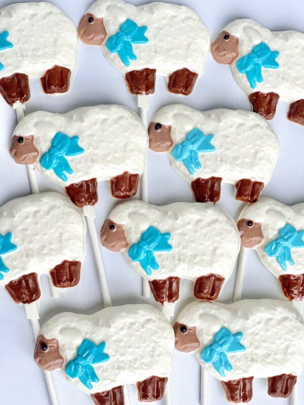 12-Lamb Chocolate Lollipops For Birthday Party/Baby Shower/Shower Favors/Party Favors