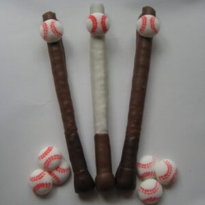 12-Baseball Bat Chocolate Covered Pretzel Rods