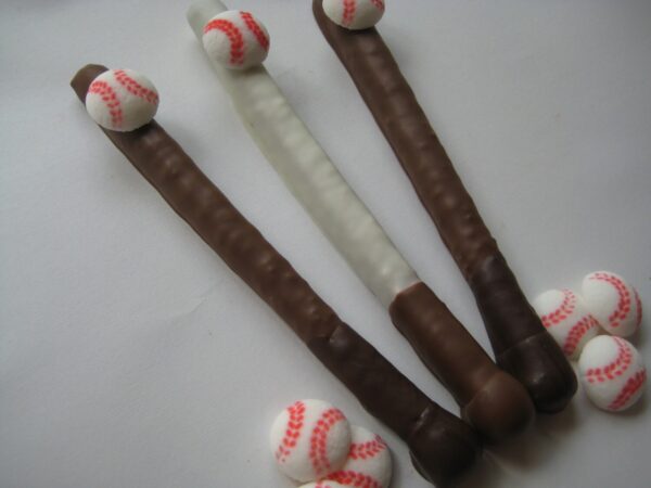 12-Baseball Bat Chocolate Covered Pretzel Rods - Image 4