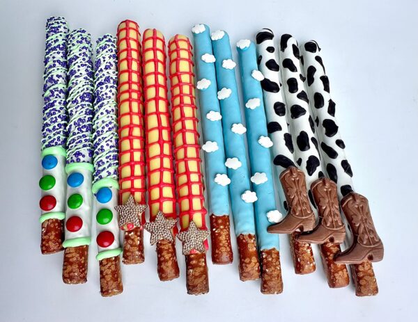 12-Toy Story Themed Chocolate Covered Pretzels For Birthday Party/Buzz Lightyear/Woody/Party Favor - Image 8